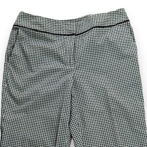 NEW Talbots Size 10P Stretch Basket Weave Black/White Crop Pants